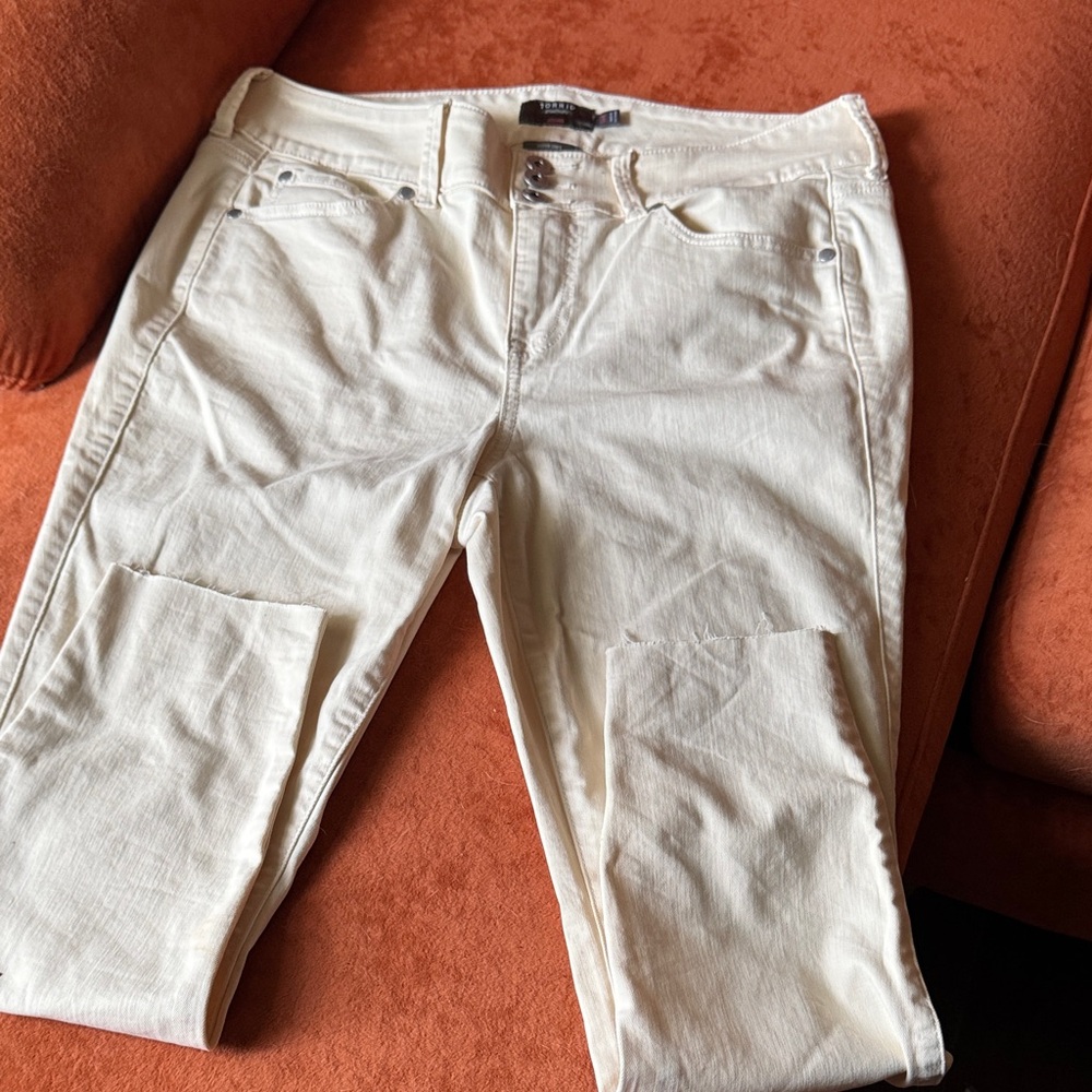 torrid Cream Skinny Jeans